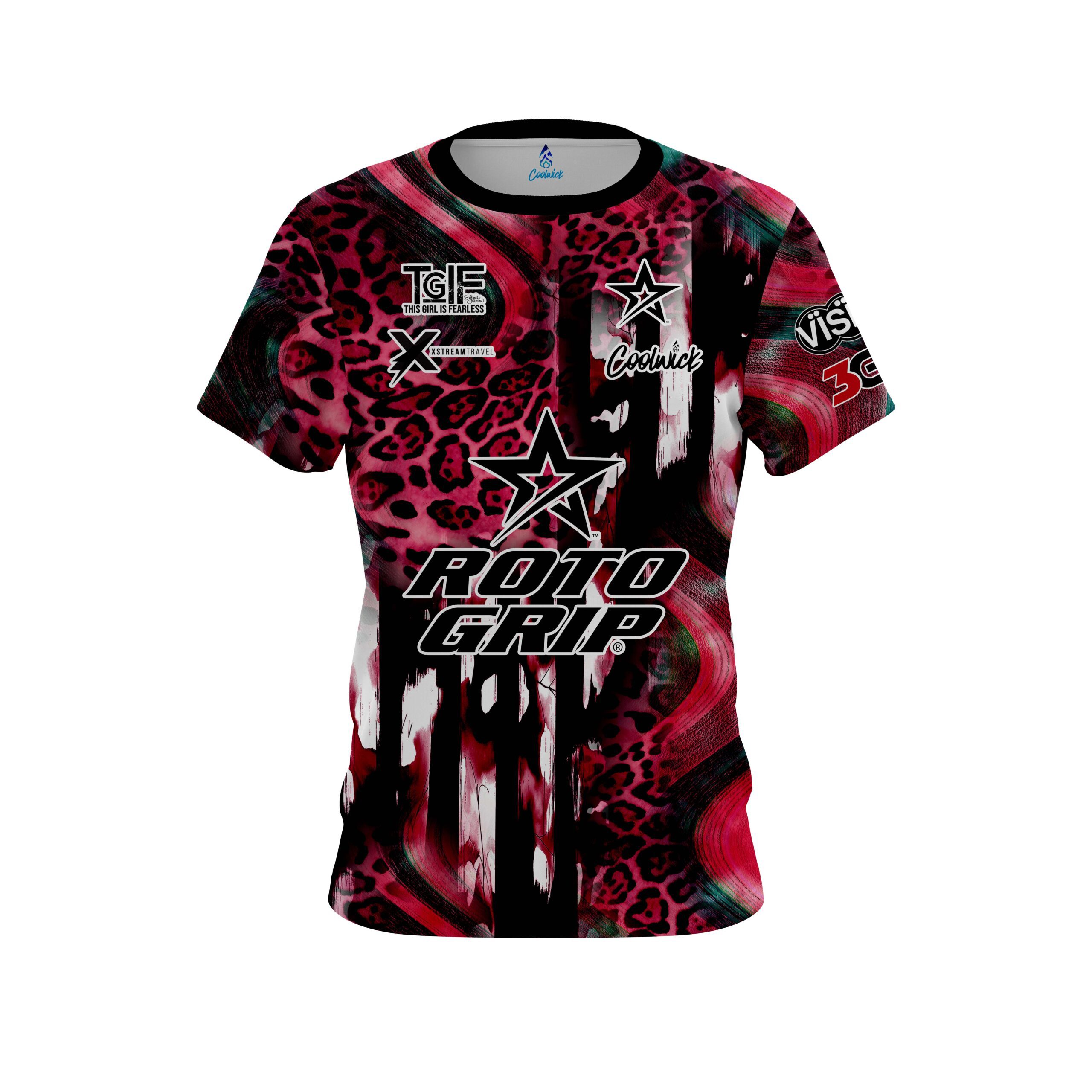 Stefanie Johnson Roto Grip Leopard Love Universe CoolWick Bowling Jersey