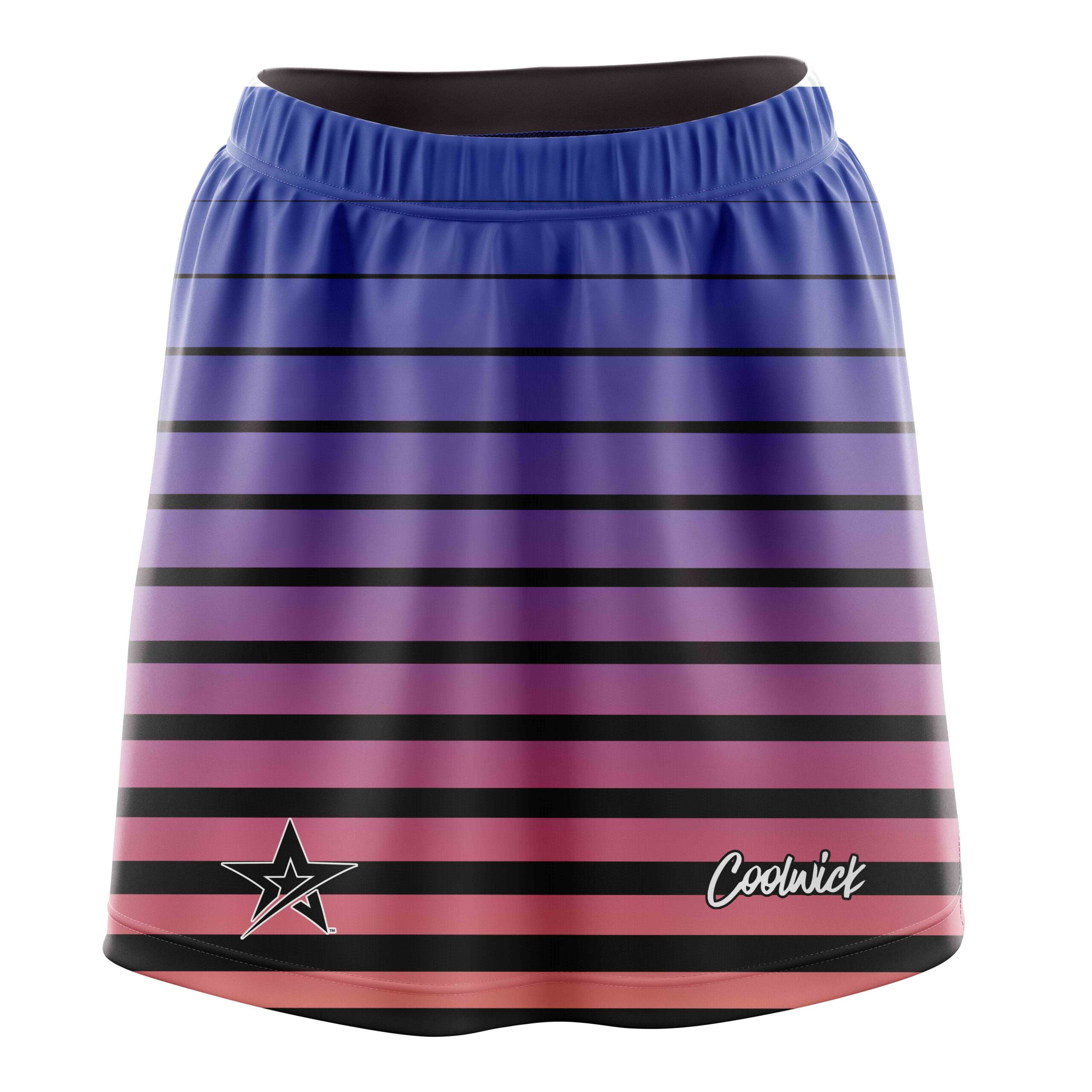 Stefanie Johnson Roto Grip Sunset Stripes CoolWick Bowling Skort